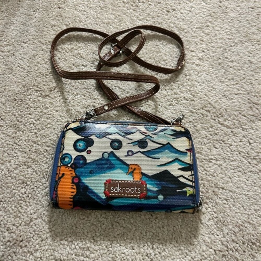 Sakroots Multicolor Wristlet Clutch Crossover
